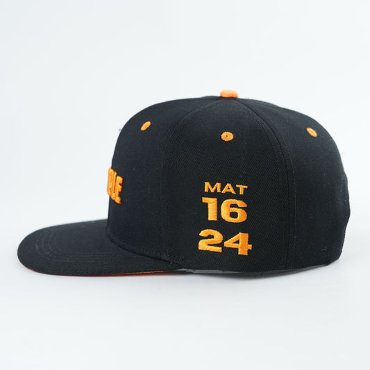 DISCIPLE Snapback Hat - Black and Orange
