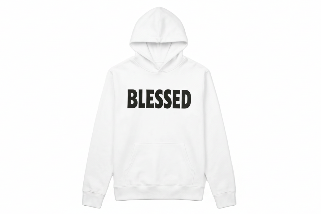 BLESSED hoodie in White