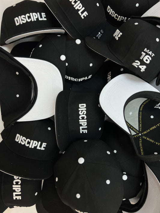 DISCIPLE Snapback Hat - Black and White
