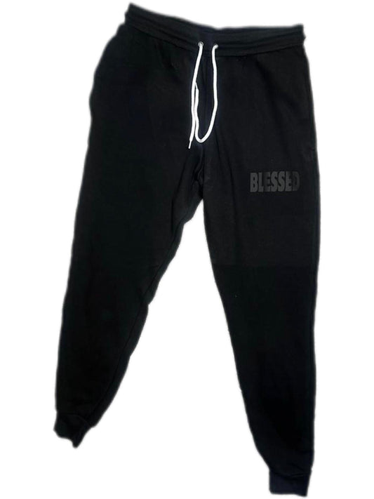 BLESSED Unisex Jogger Set - Black on Black