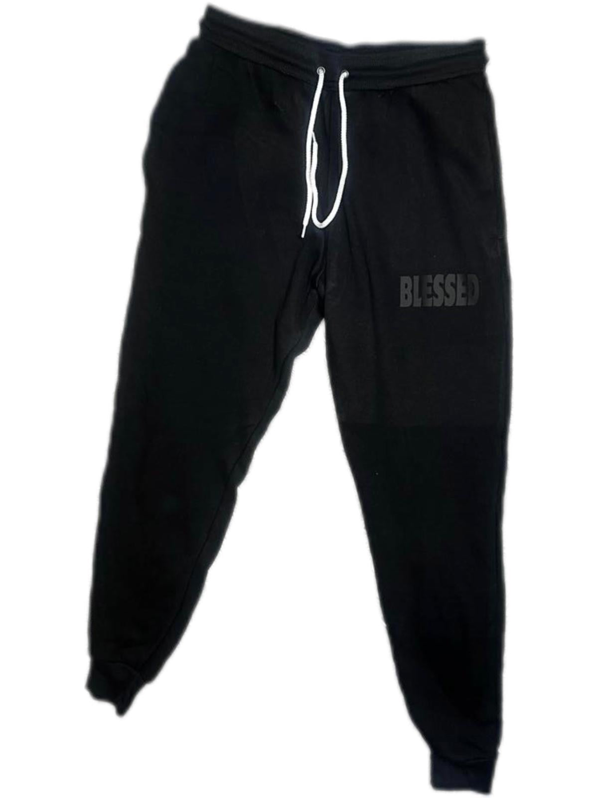 BLESSED Unisex Jogger Set - Black on Black