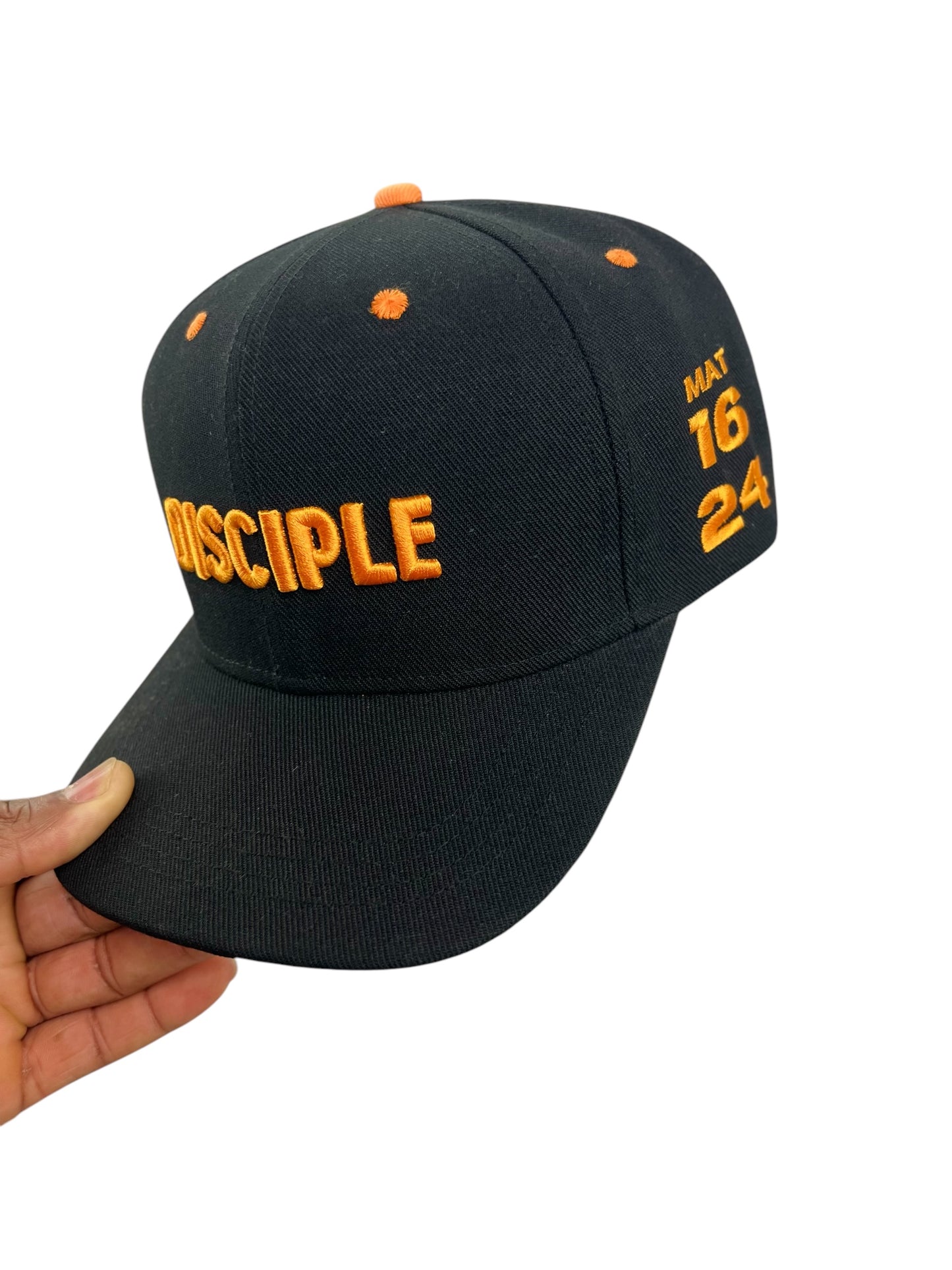 DISCIPLE Snapback Hat - Black and Orange