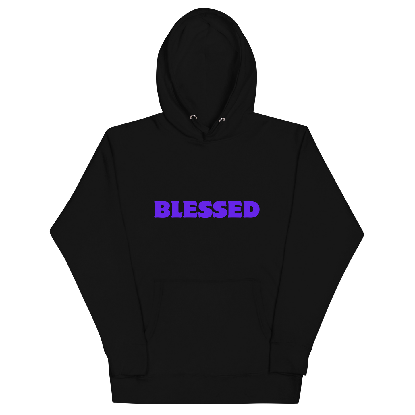BLESSED hoodie in Black and Purple