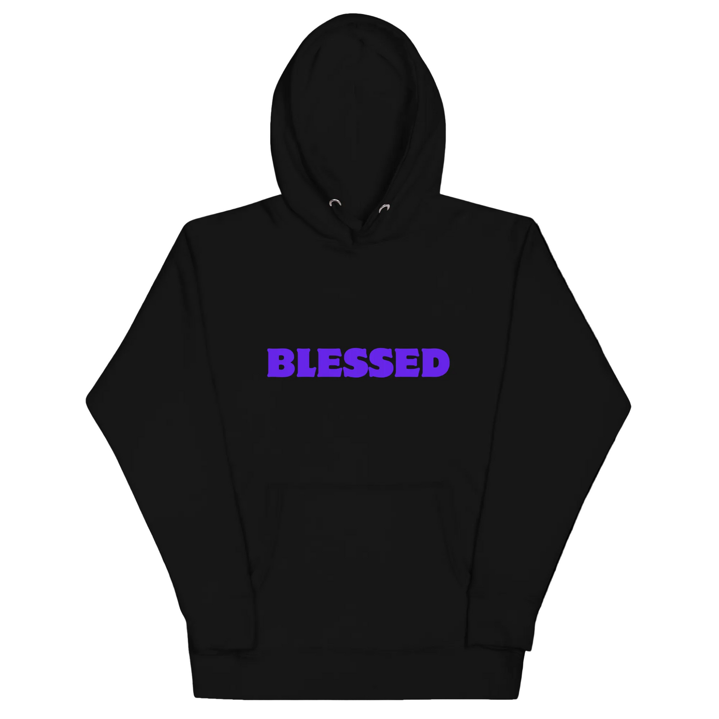 BLESSED hoodie in Black and Purple