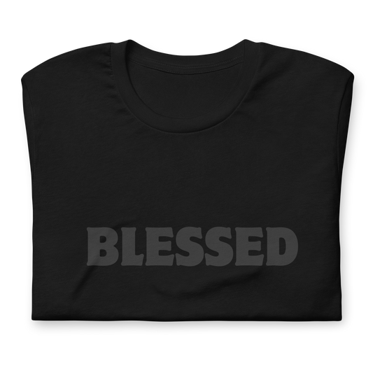BLESSED black on black TSHIRT