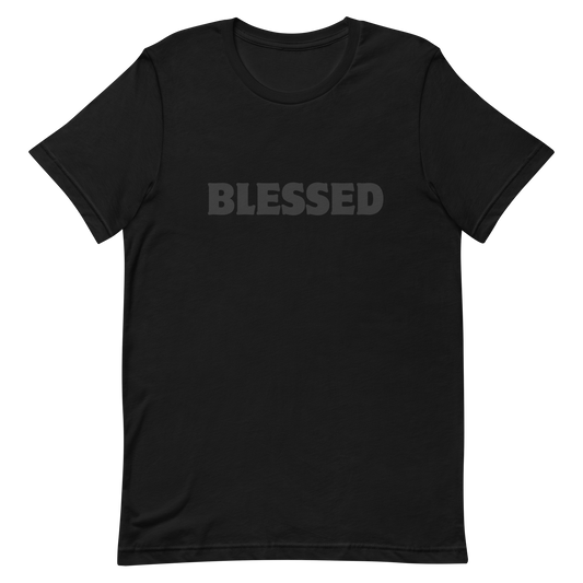 BLESSED black on black TSHIRT