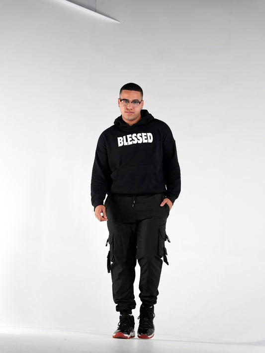 BLESSED hoodie in Black and White