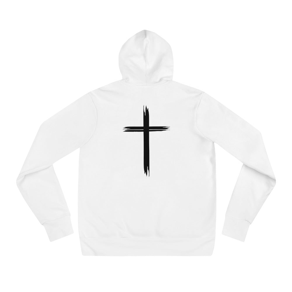 Seated Unisex White Hoodie