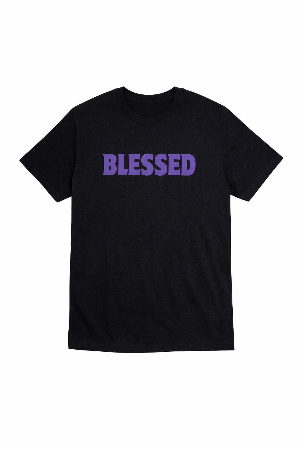 BLESSED black and purple TSHIRT