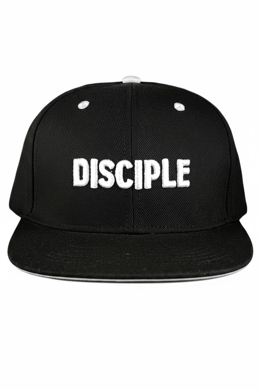 DISCIPLE Snapback Hat - Black and White
