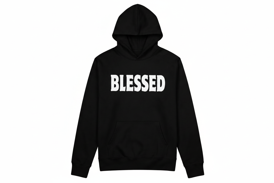 BLESSED hoodie in Black and White