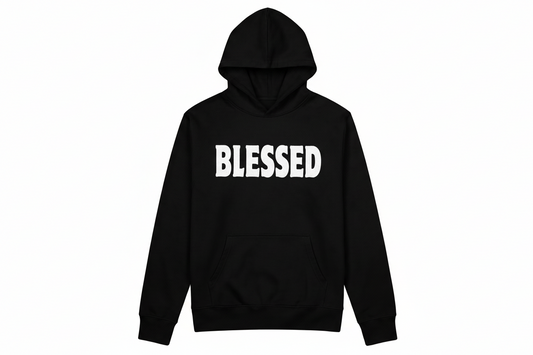 BLESSED hoodie in Black and White