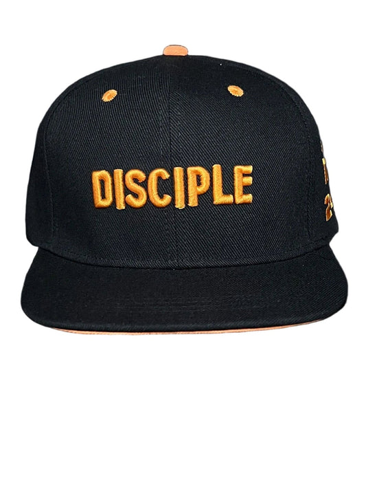 DISCIPLE Snapback Hat - Black and Orange