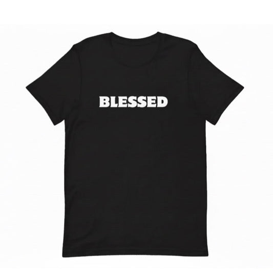 BLESSED black and white TSHIRT