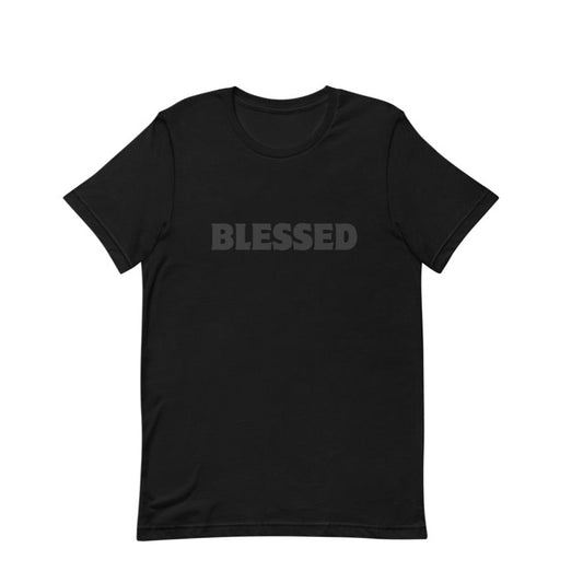 BLESSED black on black TSHIRT