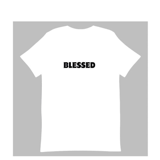 BLESSED white and black TSHIRT
