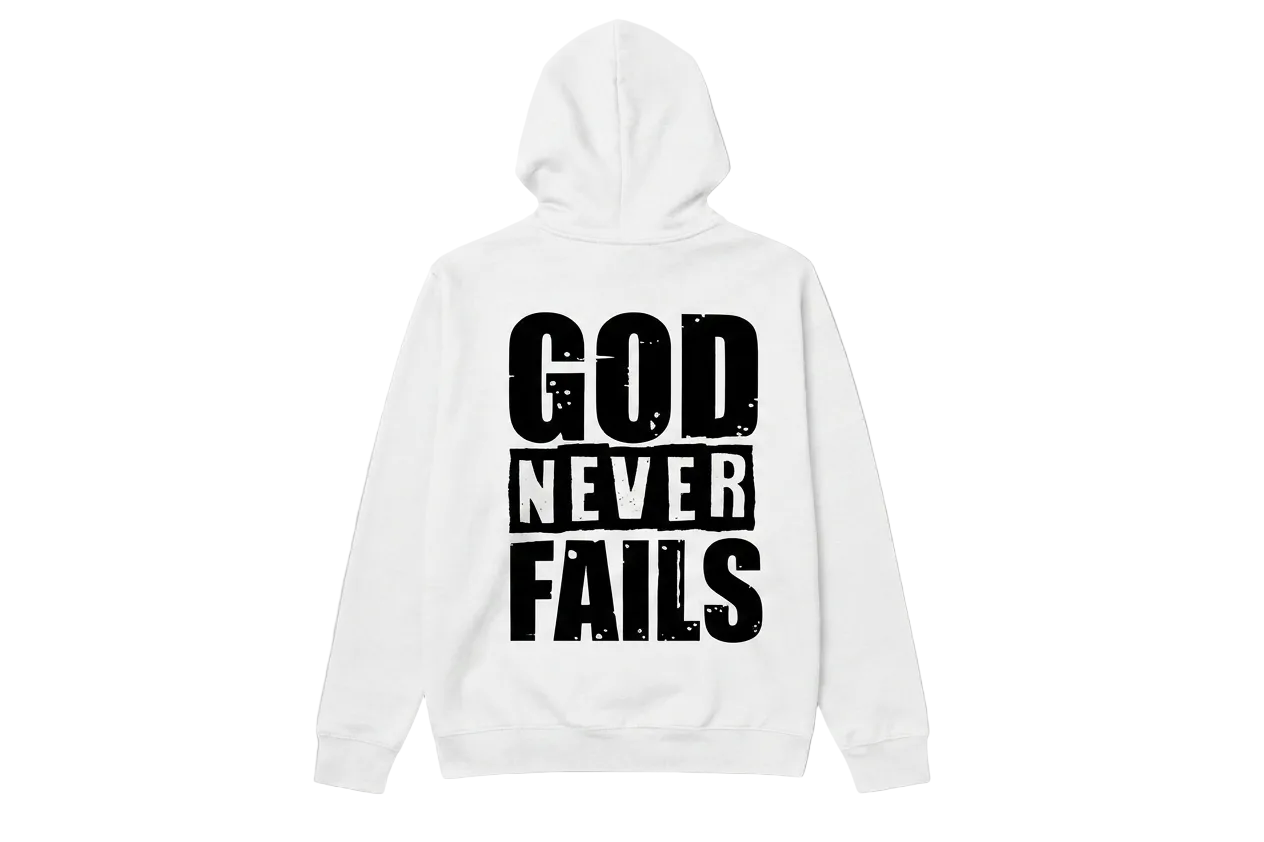 God Never Fails Hoodie WHITE