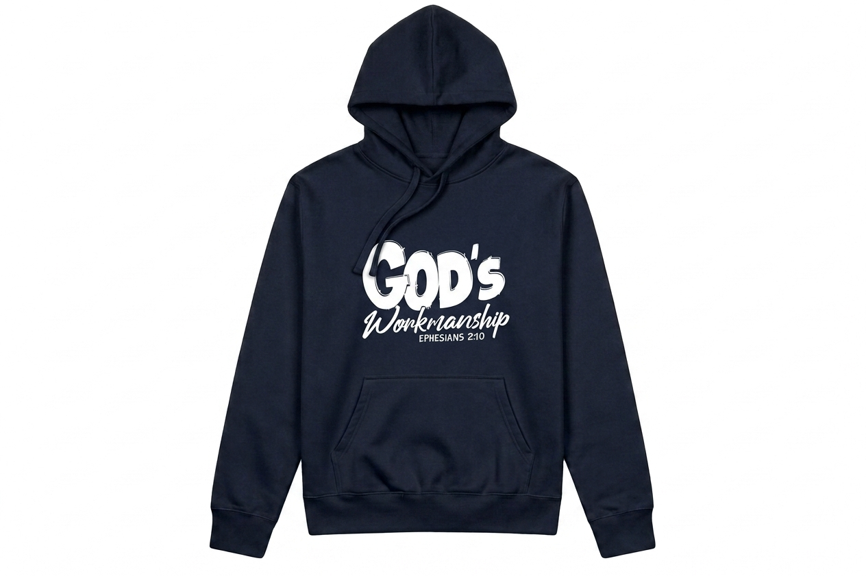God's Workmanship Hoodie in Navy Blue
