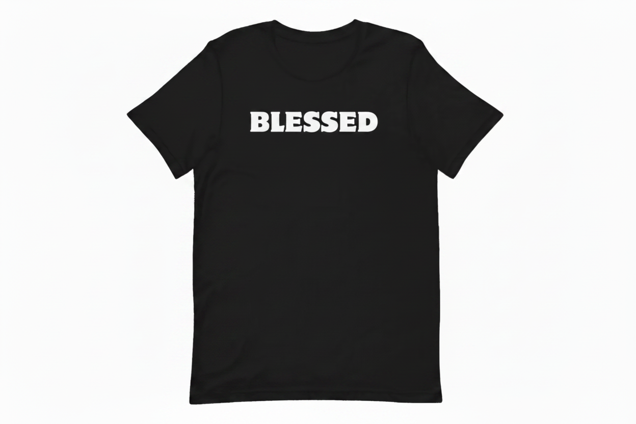 BLESSED black and white TSHIRT