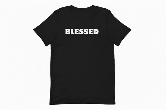 BLESSED black and white TSHIRT
