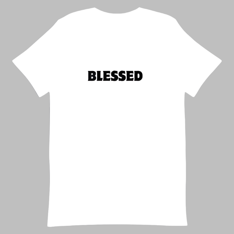 BLESSED white and black TSHIRT